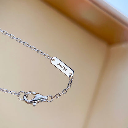 [LUCKY LOVE]CLOVER DIAMOND NECKLACE SILVER