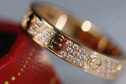 [LUCKY LOVE]LOVE RING 3.6MM DIAMOND PAVED