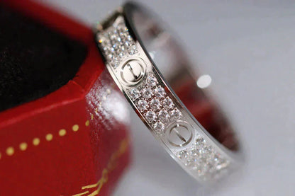 [LUCKY LOVE]LOVE RING 3.6MM DIAMOND PAVED