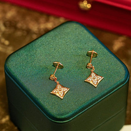 [LUCKY LOVE]STAR DIAMONDS EARRINGS GOLD