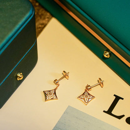 [LUCKY LOVE]STAR DIAMONDS EARRINGS GOLD