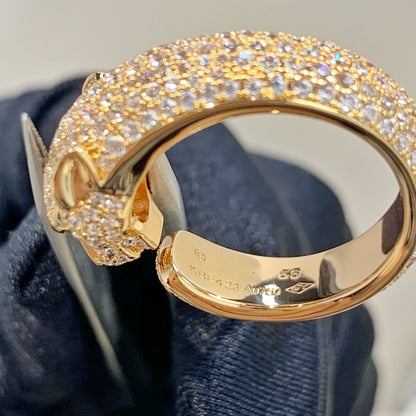 [LUCKY LOVE]PANTHERE PINK GOLD DIAMOND RING