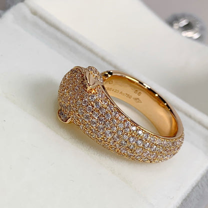 [LUCKY LOVE]PANTHERE PINK GOLD DIAMOND RING