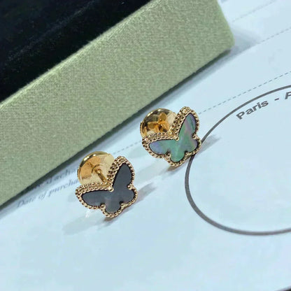 [LUCKY LOVE]BUTTERFLY DARK MOP  EARRINGS