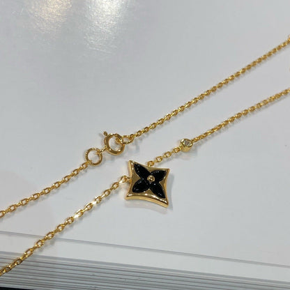 [LUCKY LOVE]STAR BLACK MOP NECKLACE