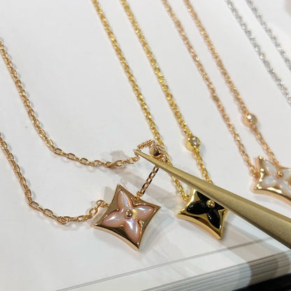 [LUCKY LOVE]STAR BLACK MOP NECKLACE