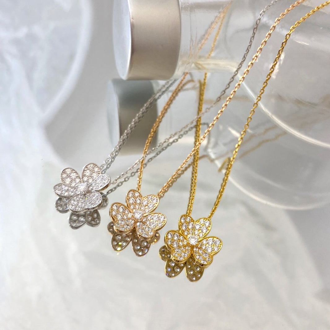 [LUCKY LOVE]FLOWER DIAMOND NECKLACE