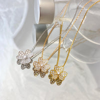 [LUCKY LOVE]FLOWER DIAMOND NECKLACE