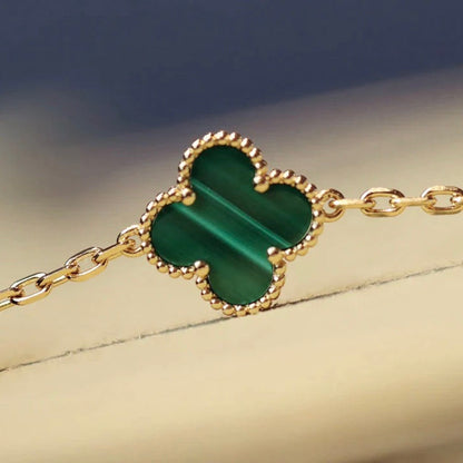 [LUCKY LOVE]CLOVER 20 MOTIFS MALACHITE GOLD