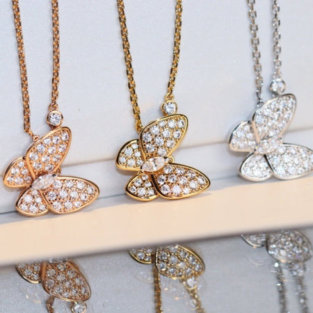 [LUCKY LOVE]BUTTERFLY DIAMOND NECKLACE