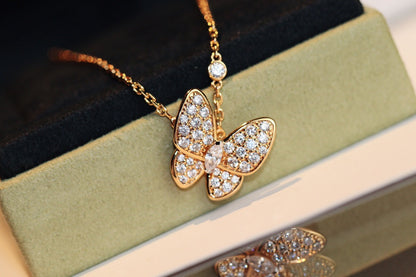 [LUCKY LOVE]BUTTERFLY DIAMOND NECKLACE