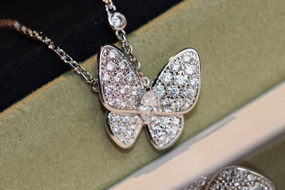 [LUCKY LOVE]BUTTERFLY DIAMOND NECKLACE