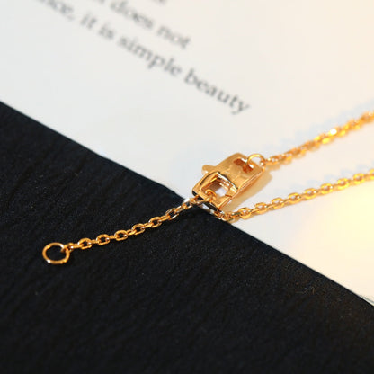 [LUCKY LOVE]STAR AND SUN DIAMOND PINK GOLD NECKLACE