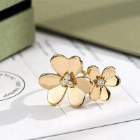 [LUCKY LOVE]CLOVER COMOS GOLD DIAMOND RING