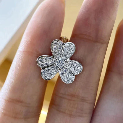 [LUCKY LOVE]CLOVER COMOS DIAMOND EARRINGS SILVER