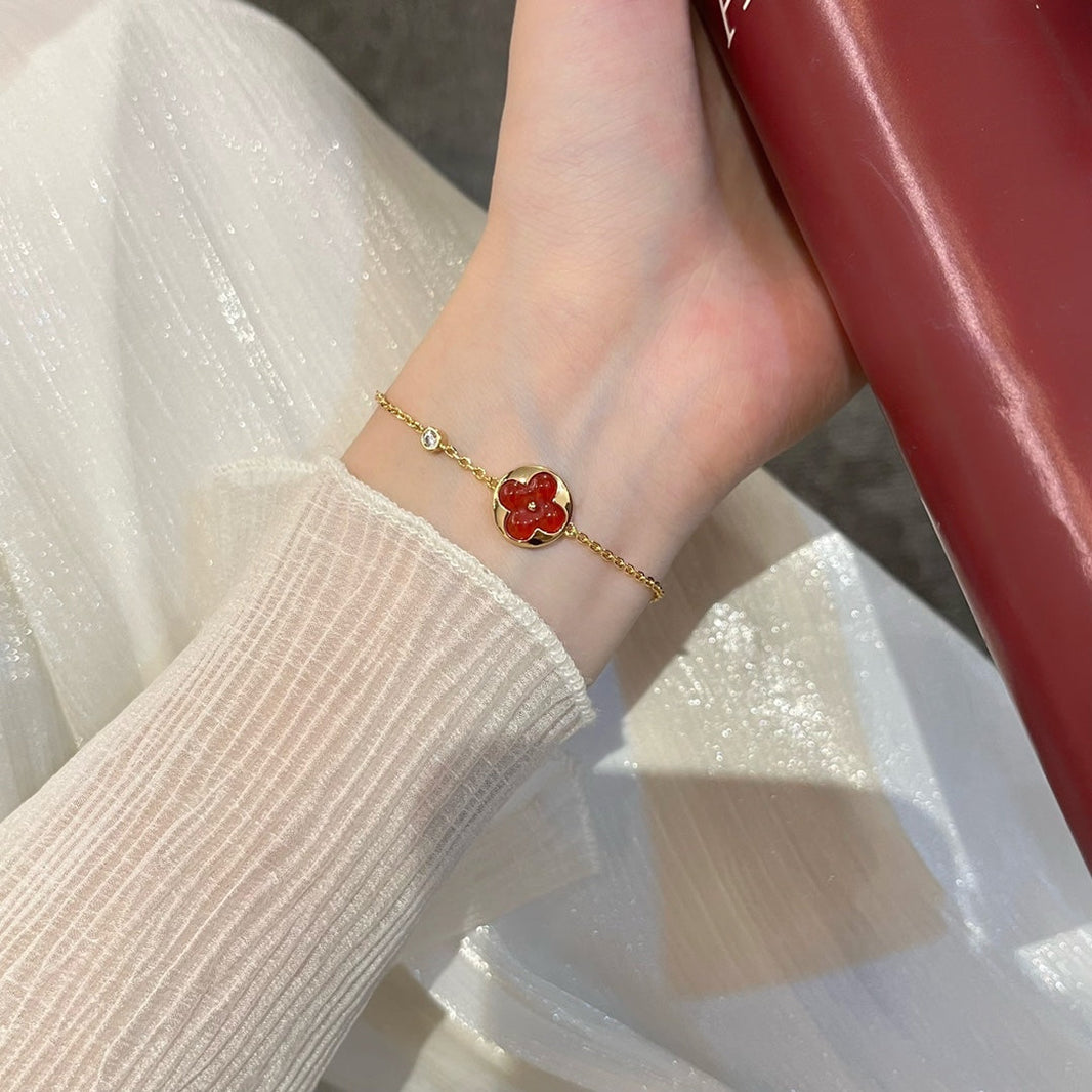 [LUCKY LOVE]SUN PEDANT CARNELIAN BRACELET