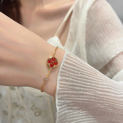 [LUCKY LOVE]SUN PEDANT CARNELIAN BRACELET