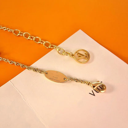 [LUCKY LOVE]LOGO STAR MOTIF GOLD BRACELET