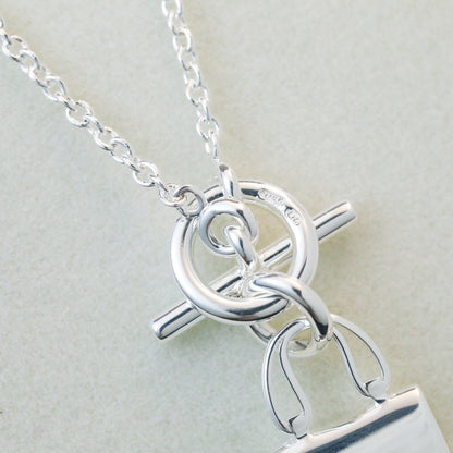 [LUCKY LOVE]POP H PEDANT SILVER NECKLACE