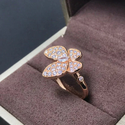 [LUCKY LOVE]BUTTERFLY PINK GOLD DIAMOND RING