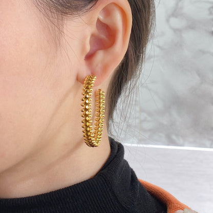 [LUCKY LOVE]CLASH LARGE HOOP EARRINGS