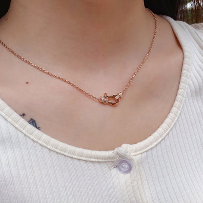 [LUCKY LOVE]FORCE 10 PINK GOLD DIAMOND NECKLACE