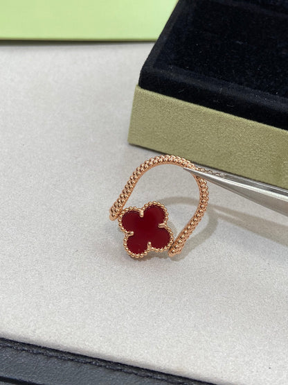 [LUCKY LOVE]CLOVER RIVERSIBLE RING GOLD COLLECTION