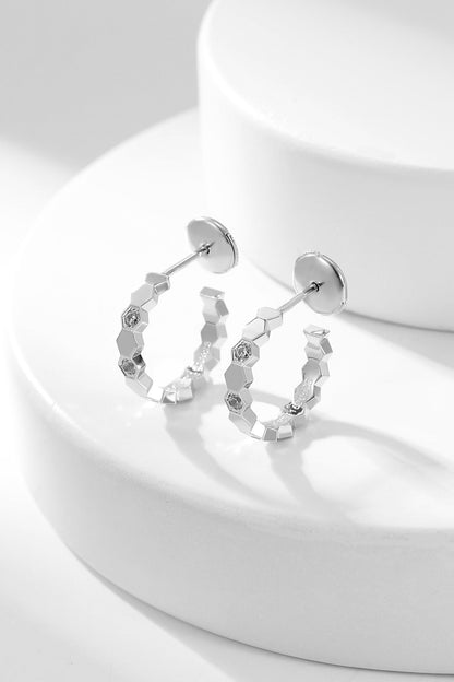 [LUCKY LOVE]BEE LOVE DIAMOND HOOP EARRINGS