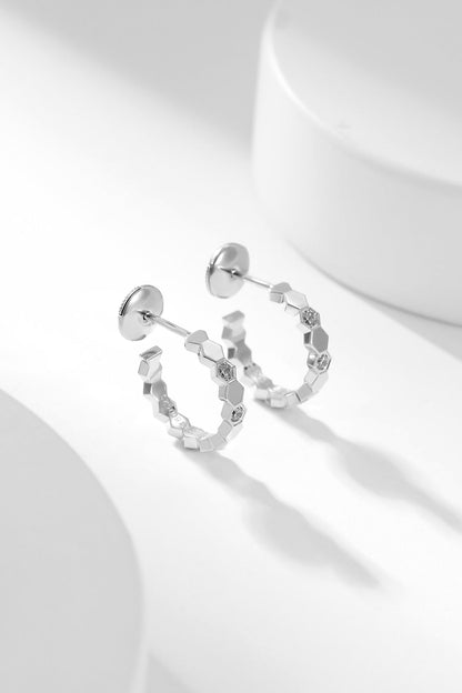 [LUCKY LOVE]BEE LOVE DIAMOND HOOP EARRINGS