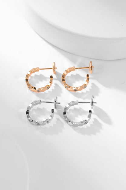 [LUCKY LOVE]BEE LOVE DIAMOND HOOP EARRINGS