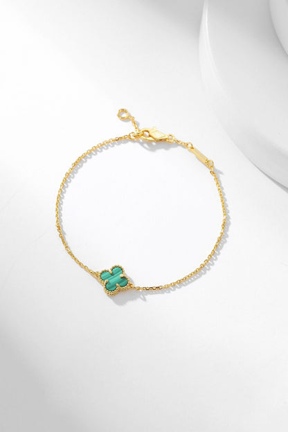 [LUCKY LOVE]CLOVER BRACELET MALACHITE 1 MOTIF