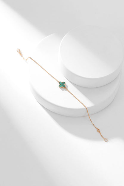 [LUCKY LOVE]CLOVER BRACELET MALACHITE 1 MOTIF