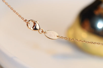 [LUCKY LOVE]JEUX MALACHITE 1 DIAMOND PINK GOLD NECKLACE