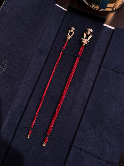 [LUCKY LOVE]FORCE 10 HALF DIAMOND PINK GOLD RED CORDERI LARGE AND MEDIUM MODEL