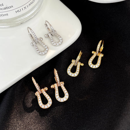 [LUCKY LOVE]FORCE 10 FULL DIAMOND DROP EARRINGS MEDIUM MODEL