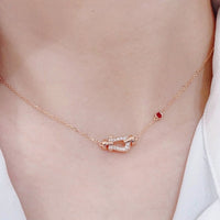 [LUCKY LOVE]FORCE 10 DIAMOND PINK GOLD NECKLACE