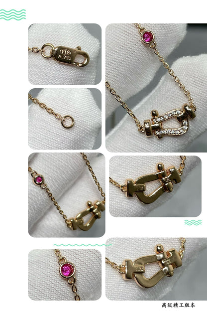 [LUCKY LOVE]FORCE 10 DIAMOND PINK GOLD NECKLACE