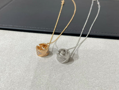 [LUCKY LOVE]LIENS EVIDENCE DIAMOND PAVED NECKLACE