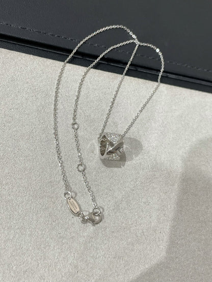 [LUCKY LOVE]LIENS EVIDENCE DIAMOND PAVED NECKLACE