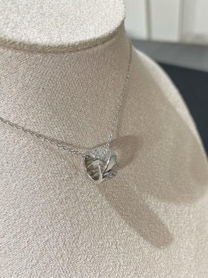 [LUCKY LOVE]LIENS EVIDENCE DIAMOND PAVED NECKLACE