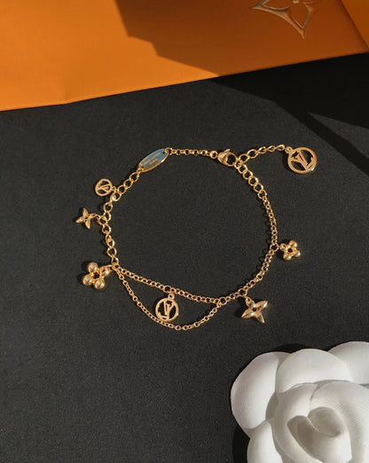 [LUCKY LOVE]BLOOMING PINK GOLD MOP BRACELET