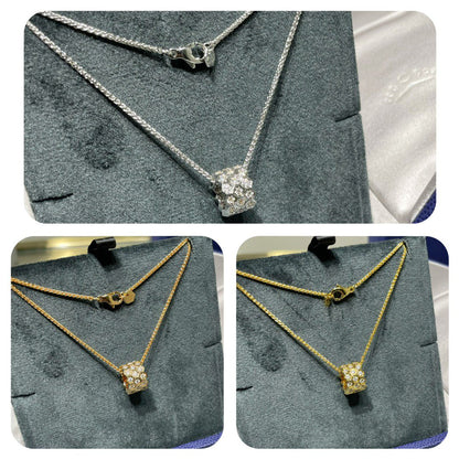 [LUCKY LOVE]BEE LOVE DIAMOND PAVED 3 ROW NECKLACE