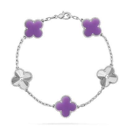 [LUCKY LOVE]CLOVER LASER SILVER BRACELET COLLECTION,5 MOTIFS