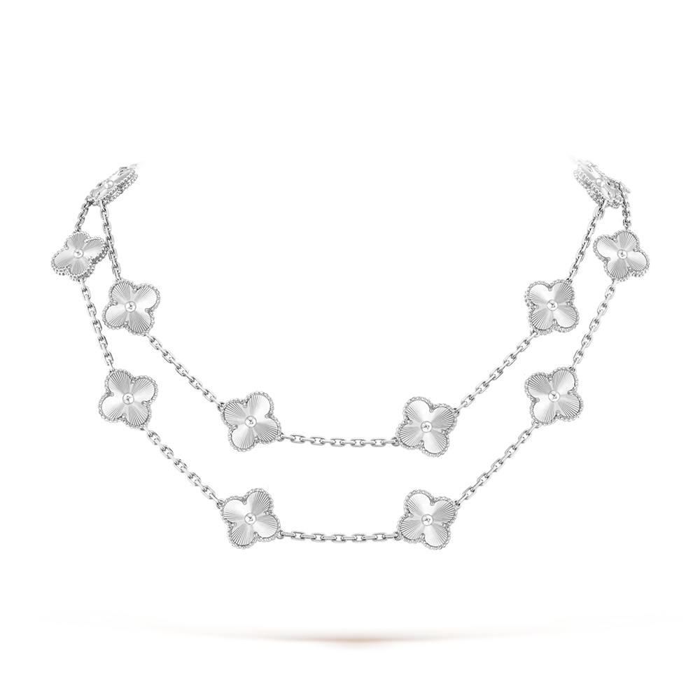 [LUCKY LOVE]CLOVER 20 MOTIFS  LASER SILVER