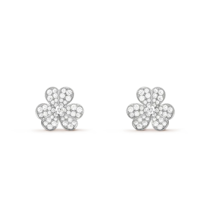 [LUCKY LOVE]CLOVER COMOS DIAMOND EARRINGS SILVER