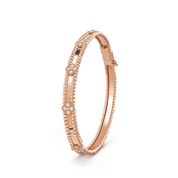 [LUCKY LOVE]CLOVER BRACELET 4MM DIAMONDS