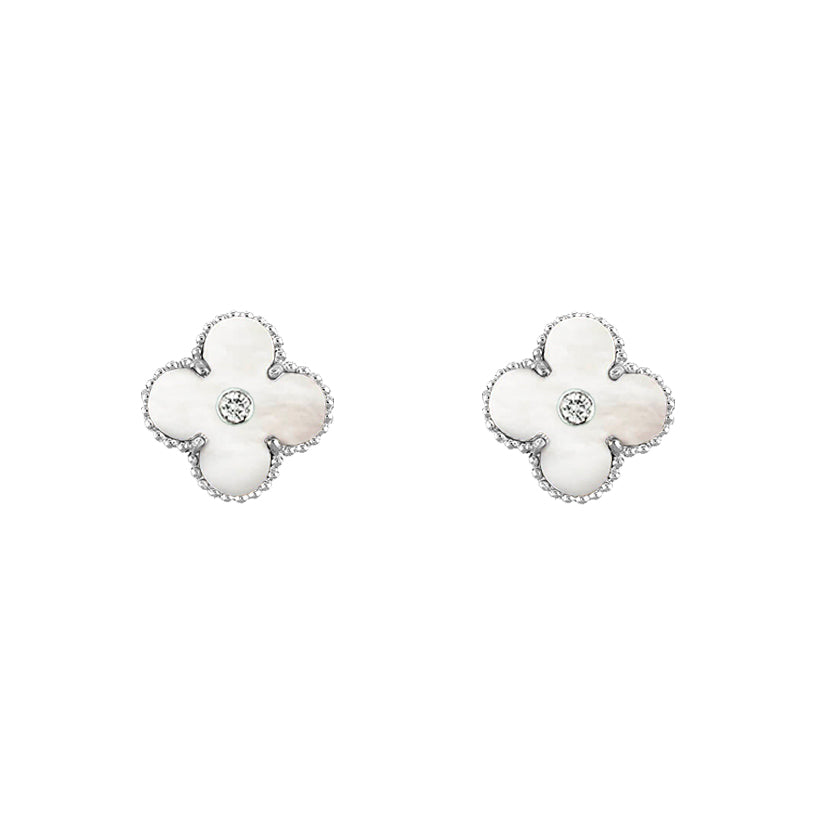 [LUCKY LOVE]CLOVER SILVER 15MM EARRINGS COLLECTION