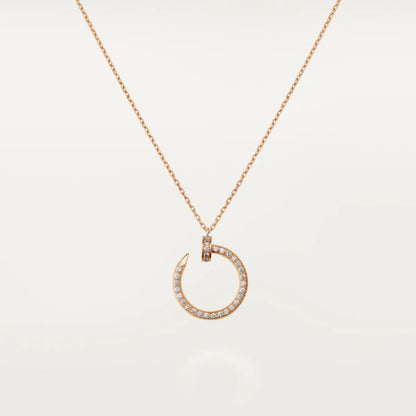 [LUCKY LOVE]JUSTE NECKLACE PINK GOLD DIAMONDS
