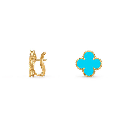[LUCKY LOVE]CLOVER 15MM MOP EARRINGS COLLECTION