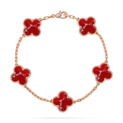 [LUCKY LOVE]CLOVER ROSE GOLD BRACELET COLLECTION,5 MOTIFS